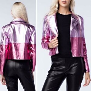 ASOS / Honey Punch Metallic Purple Pink Jacket - S